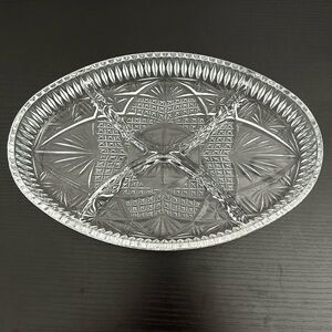 Libbey Clarion 4 Part Divided Serving Tray Vintage
